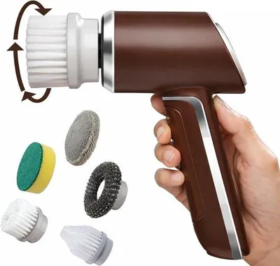 Imagen del producto de Cepillo de limpieza eléctrico, para exfoliar y pulir. Limpiador de manos con cabezal de cepillo suave
