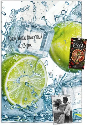 Produktbild von Magnettafel 40x60cm Pinnwand Whiteboard beschreibbar - Limetten Splashing