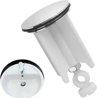 Produktbild von Abflussstopfen Einstellbare Waschbeckenstöpsel Universal 40 mm Höhenverstellbar-Stopfen Ersatz-Ablaufstopfen für Küche Bad Waschbecken Waschbecken Spüle Höhenverstellbar Messing verchromt