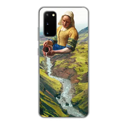 Produktbild von MuchoWow® Handyhülle Schutzhülle Hülle für Samsung Galaxy S20 Milchmädchen - Natur - Vermeer Silikon Softcase Handy Hülle - Bild