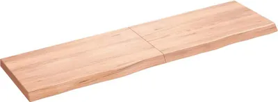 Produktbild von vidaXL Waschtischplatte Hellbraun 180x50x(2-6) cm Massivholz Behandelt