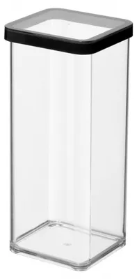 Produktbild von Vorratsbehälter Rotho Loft 1,5 l transparent mit schwarzem Rand