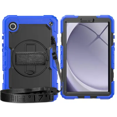 Productafbeelding van 4-in-1 beschermhoes voor Samsung Galaxy Tab A9 2023 X110 X115 X117 8.7 inch: harde hoes + standaardfunctie + draagriem