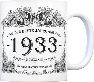 Produktbild von 1933 der beste Jahrgang Kaffeebecher Tasse Kaffeetasse Geburtsjahr Geburtstag