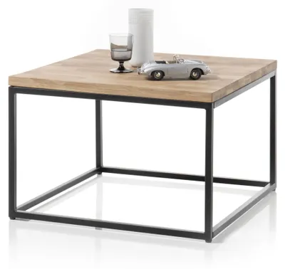 Produktbild von Couchtisch Sakura | Asteiche massiv | mit Metallrahmen | 70x70 | Eiche