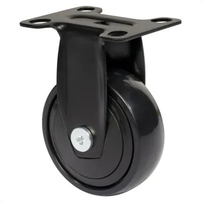 Obrázok produktu pre WAGNER Design 3C - Mäkké pevné kolieska - priemer Ø 75 mm, čierne, skrutkovacia doska, nosnosť 75 kg - 01247701