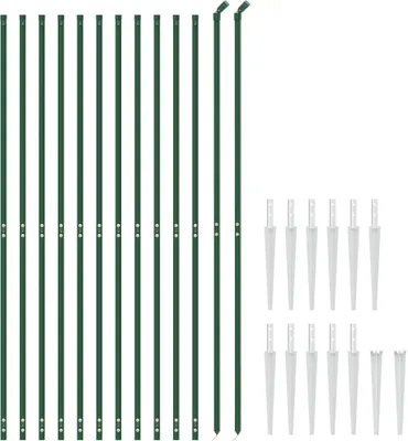 Produktbild von Maschendrahtzaun mit Bodenhülsen Grün 2x25 m