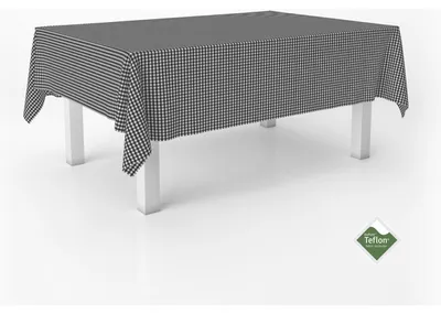 Tischdecke Vichy 250x140 cm, gold, schmutzabweisend