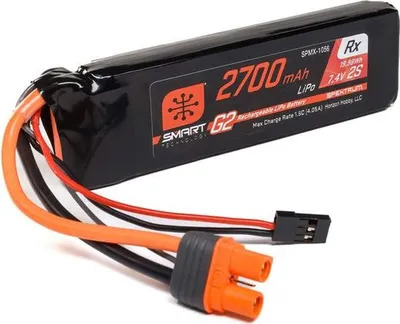 Produktbild von Spektrum 7,4V 2700mAh 2S 15C Smart G2 Empfänger Lipo Akku: IC3