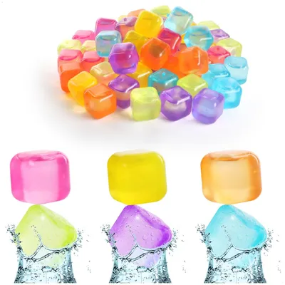 Productafbeelding van 60 Herbruikbare IJsblokjes in Kleurrijke Kleuren - Perfect voor Feestjes