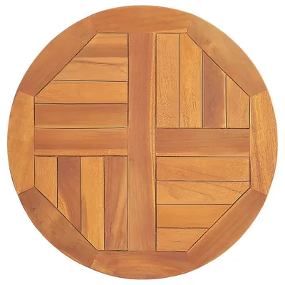 Produktbild von The Living Store Tischplatte Massivholz Teak Rund 2,5 cm 50 cm