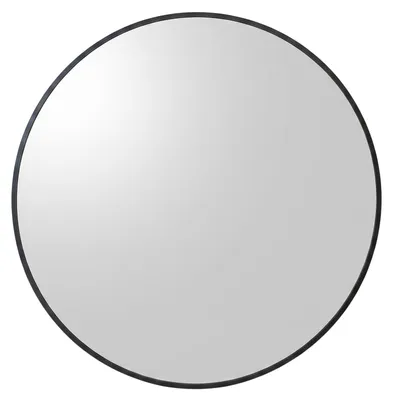Produktbild von Rundes Wandspiegel in einem Metallrahmen, Ø 70 cm, schwarz