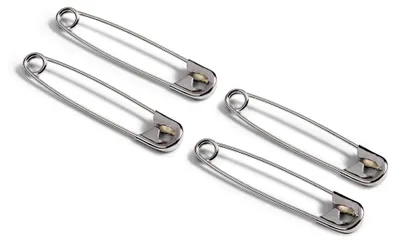 Produktbild von Sicherheitsnadeln, 34 mm, silber, 16 Stück, aus Stahl