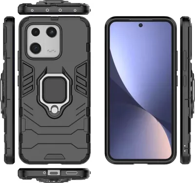 Immagine prodotto di Per Xiaomi 13 Design Armor Magnet Ring Cover Custodia del telefono cellulare caso nero nuovo