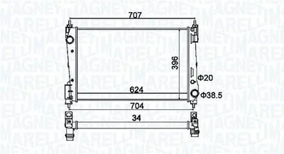 Zdjęcie produktu dla MAGNETI MARELLI Chłodnica, chłodzenie silnika 350213151200