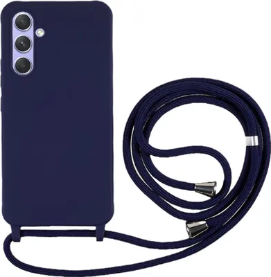 Produktbild von Samsung Galaxy A35 Hülle - Coverup Colour TPU Back Cover mit Handykette - Dunkelblau