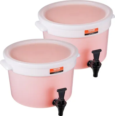 Immagine prodotto di Distributore di bevande, distributore di bevande da 11 L per feste, distributore di succhi di frutta in plastica con rubinetto e coperchio, distributore di tè freddo e limonata, per ristoranti, hotel, feste, confezione da 2 pezzi