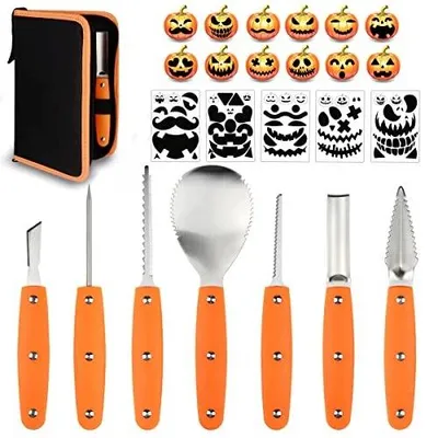 Zdjęcie produktu dla Zestaw do rzeźbienia dyni narzędzia stalowe halloween dla dzieci 7 szt.