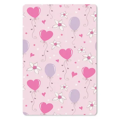 Produktbild von MuchoWow® Mauspad Mousepad Ballon - Muster - Rosa 18x27 cm - Mousepads - Maus Mat - Pad - Mausunterlage