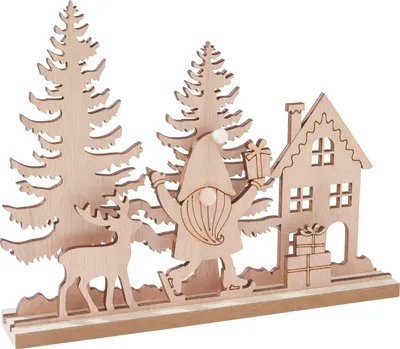 Produktbild von VBS Holz-Steckmotiv "Weihnachtswichtel", 5-tlg