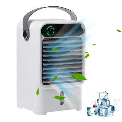 Image de Ventilateur de refroidissement à circulation d'air, avec 3 vitesses, pour climatiseur. Ventilateur de refroidissement avec affichage numérique, idéal pour la chambre, le bureau, la maison ou le bureau d'étude