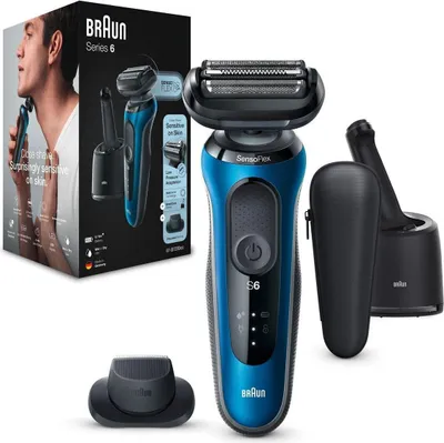 Produktbild von Braun Series 6 Elektrorasierer mit SensoFlex und EasyClick Trimmer-Aufsatz