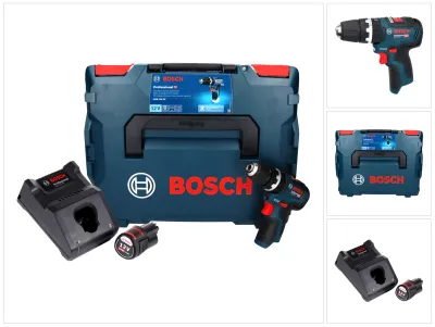 Zdjęcie produktu dla Bosch GSB 12V-35 Profesjonalna akumulatorowa wiertarko-wkrętarka udarowa 12 V 35 Nm bezszczotkowa + 1x akumulator 3,0 Ah + ładowarka + L-Boxx