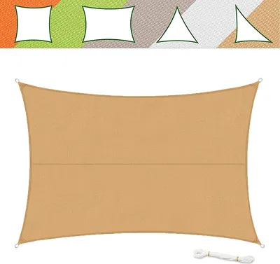 Image de Voile d'ombrage `Quadra' | sable | 3x5m