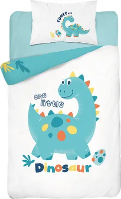 Produktbild von DETEXPOL Bambus-Spannbetttuch Dino grün Baumwolle, Bambus, 100/135, 40/60 cm