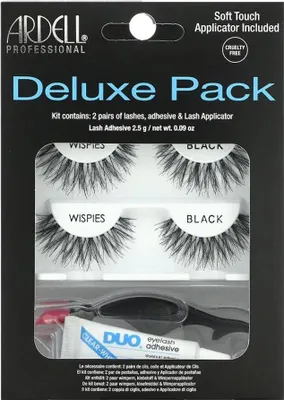 Produktbild von Ardell Wispies Deluxe Pack künstliche Wimpern + DUO-Kleber 2,5 g + Applikator 1 Stk.