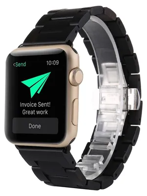 Produktbild von Für Apple Watch Series 10 42mm / 9 8 7 41 / 6 SE 5 4 40 / 3 2 1 38mm Holz Ersatz Armband