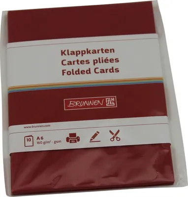 Produktbild von Doppelkarten mittelrot A6 160g