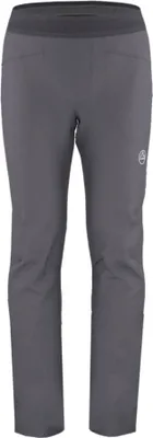 Graue Kletterhose "Pueblo Pant M" von La Sportiva; schmal geschnitten mit elastischem Bund.