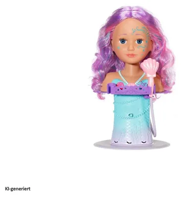 Produktbild von BABY born Sister Styling Mermaid Head, Badepuppe, Mädchen, 3 Jahr(e), AA, Mehrfarbig