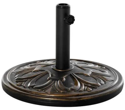 Immagine prodotto di Supporto per ombrellone - Base - 13 kg - Adatto per pali da 35/38/48 mm - Materiale: cemento/plastica - Dimensioni: 48x34 cm - Colore: marrone