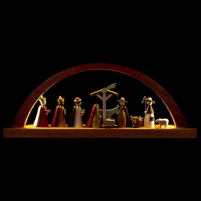 Immagine prodotto di Presepe ad arco con candela (40x16 cm) di Richard Glässer