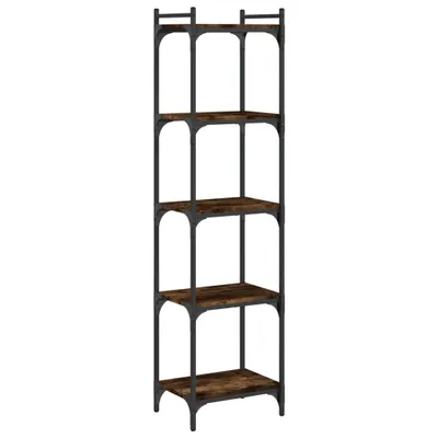 Produktbild von Bücherregal 5 Böden Räuchereiche 40x30x154 cm Holzwerkstoff