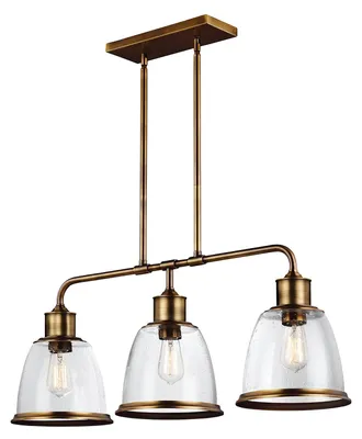 Immagine prodotto di Lampadario Contemporaneo Hobson Acciaio Ottone Antico 3 Luci E27