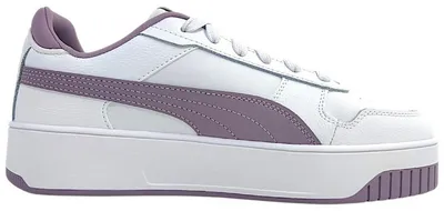 Image de Puma Carina Street, chaussures de sport basses pour femmes, couleur blanche, style décontracté