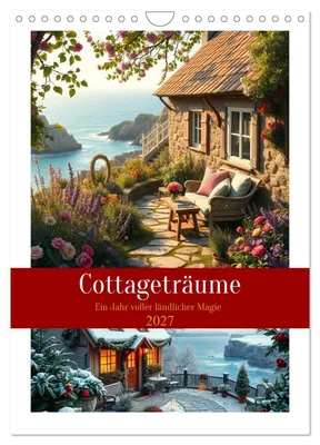 Produktbild von Cottageträume - Ein Jahr voller ländlicher Magie (Wandkalender 2027 DIN A4 hoch), CALVENDO Monatskalender