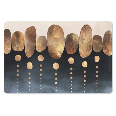 Produktbild von MuchoWow® Schreibtischunterlage Gold - Abstrakt - Luxus 60x40 cm - XXL Mauspad - Großes Mauspad
