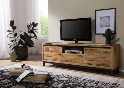 Produktbild von MASSIVMOEBEL24 TV-Board Wildeiche 170x40x56 natur geölt VILLANDERS #113