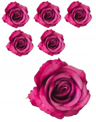 Produktbild von Domosfera Künstliche Rosenköpfe Dunkelrosa 6er Set für Kränze