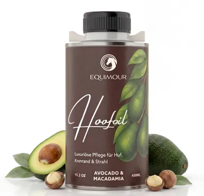 Pferde-Huföl mit Pinsel, Avocado & Macadamia, 450 ml