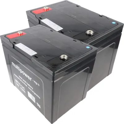 Produktbild von 2 Stück PB Blei Akku passend für Seniorenmobil Elektromobil AS E 450 F, 12V 75Ah Blei AGM E450F
