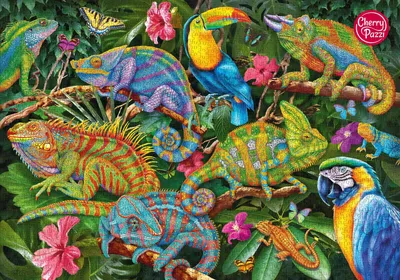 Image de Puzzle 2000 pièces Amazing Chameleons 50101 Cherry Pazzi