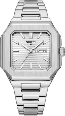 Produktbild von Herren Armbanduhr Analog Quarz Edelstahl Quadratisch Wasserdicht Business Militär Uhr Klassische Designeruhr für Männer
