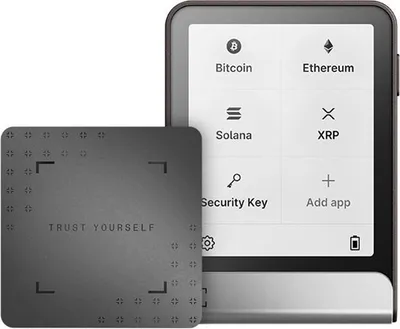 Produktbild von Ledger Flex, Bitcoin, Ethereum, NFT, Grau, Graphite, Aluminium, Kunststoff, E Ink, 7,21 cm (2.84")