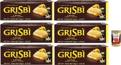 Produktbild von Vicenzi Grisbi Limone 6x 150g cookies riegel kuchen Kekse Zitronencreme Zitrone + Italian Gourmet polpa 400g