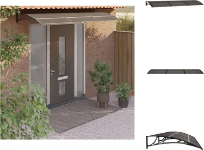 Zdjęcie produktu dla vidaXL Daszek nad drzwi czarny 300x100 cm poliwęglan - Markizy